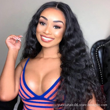 Cuticle Aligned Wholesale Brazilian 100% Human Swiss HD Transparent Pre- plucked Lace Front Virgin Hair Wigs for Black Women